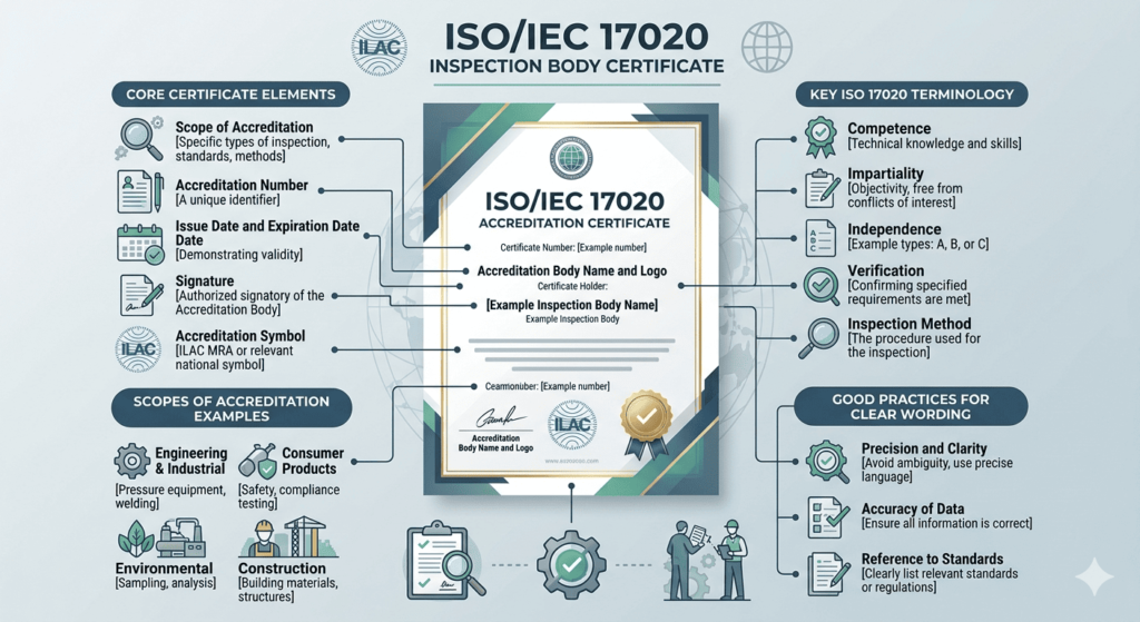 WORDING OF CERTIFICATES – ISO 17020 Inspection Bodies 2